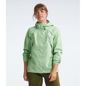 The North Face Green/Gray Hyvent Hooded Rain/ wind breaker Jacket Coat